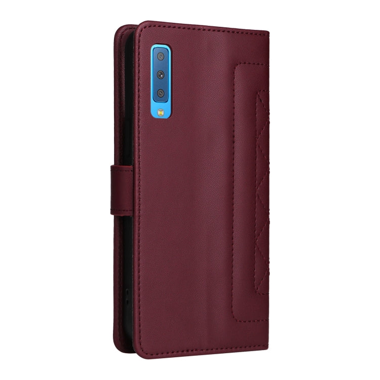 For Samsung Galaxy A7 Diamond Lattice Leather Flip Phone Case