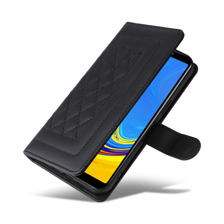 For Samsung Galaxy A7 Diamond Lattice Leather Flip Phone Case