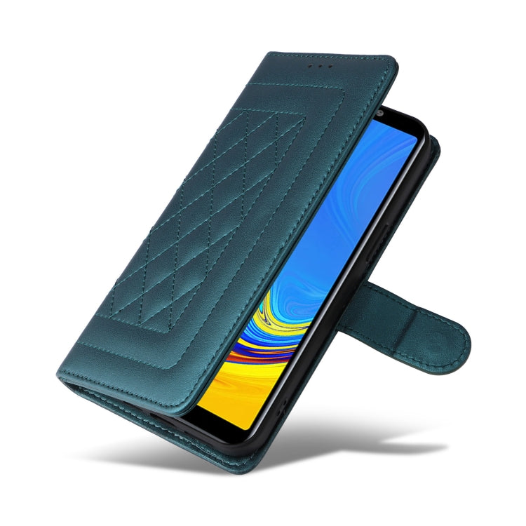 For Samsung Galaxy A7 Diamond Lattice Leather Flip Phone Case
