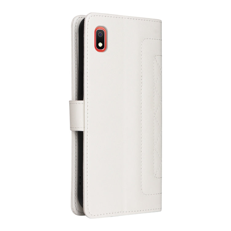 For Samsung Galaxy A10 Diamond Lattice Leather Flip Phone Case