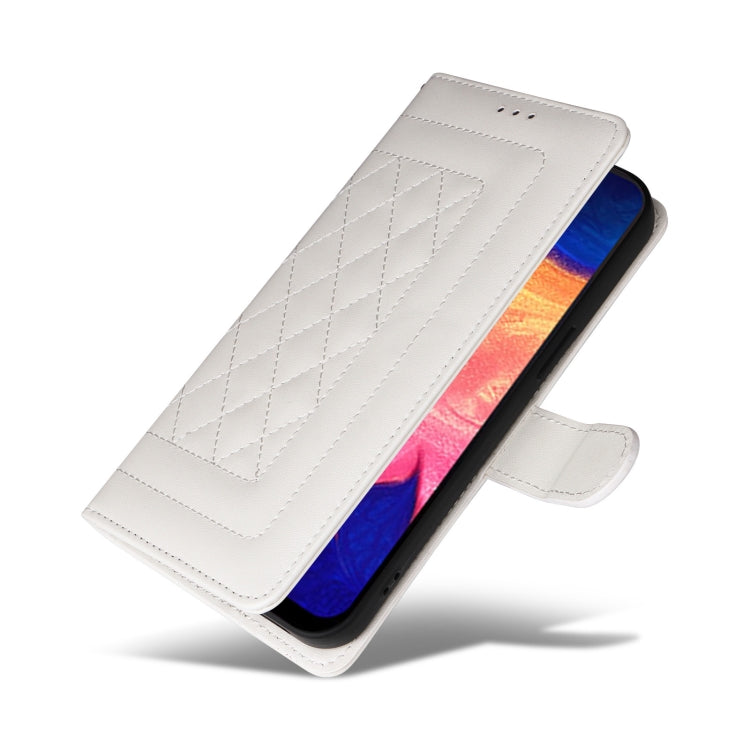 For Samsung Galaxy A10 Diamond Lattice Leather Flip Phone Case