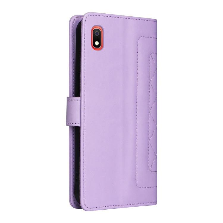 For Samsung Galaxy A10 Diamond Lattice Leather Flip Phone Case