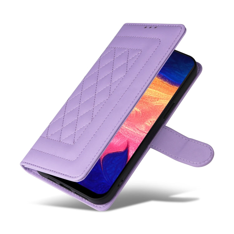 For Samsung Galaxy A10 Diamond Lattice Leather Flip Phone Case