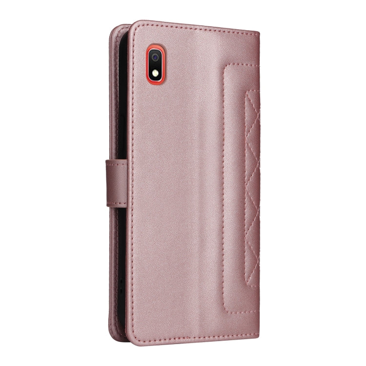 For Samsung Galaxy A10 Diamond Lattice Leather Flip Phone Case