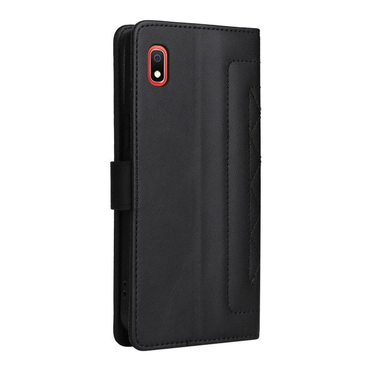 For Samsung Galaxy A10 Diamond Lattice Leather Flip Phone Case