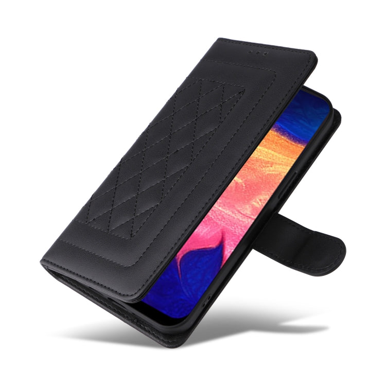 For Samsung Galaxy A10 Diamond Lattice Leather Flip Phone Case