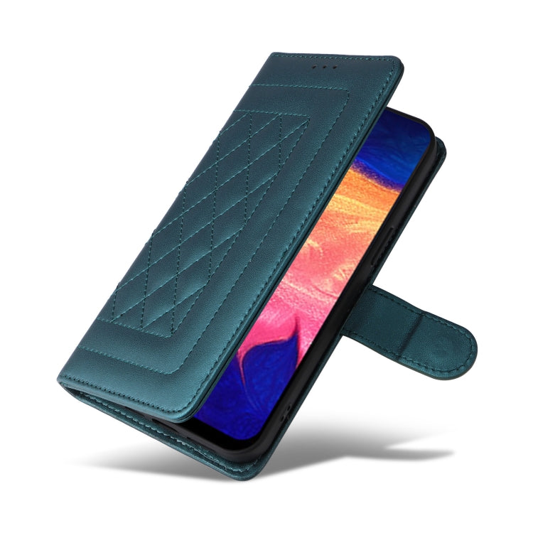 For Samsung Galaxy A10 Diamond Lattice Leather Flip Phone Case