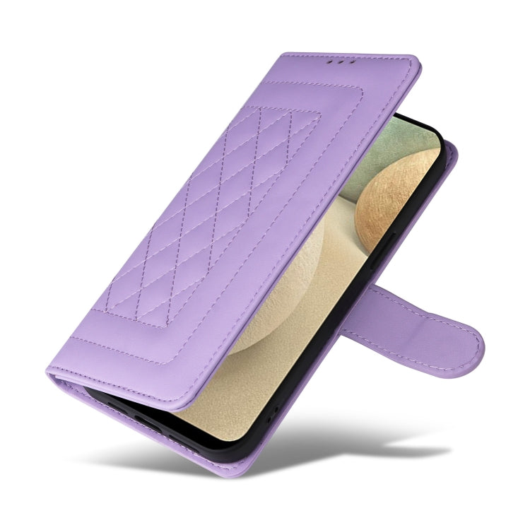 For Samsung Galaxy A12 / M12 Diamond Lattice Leather Flip Phone Case