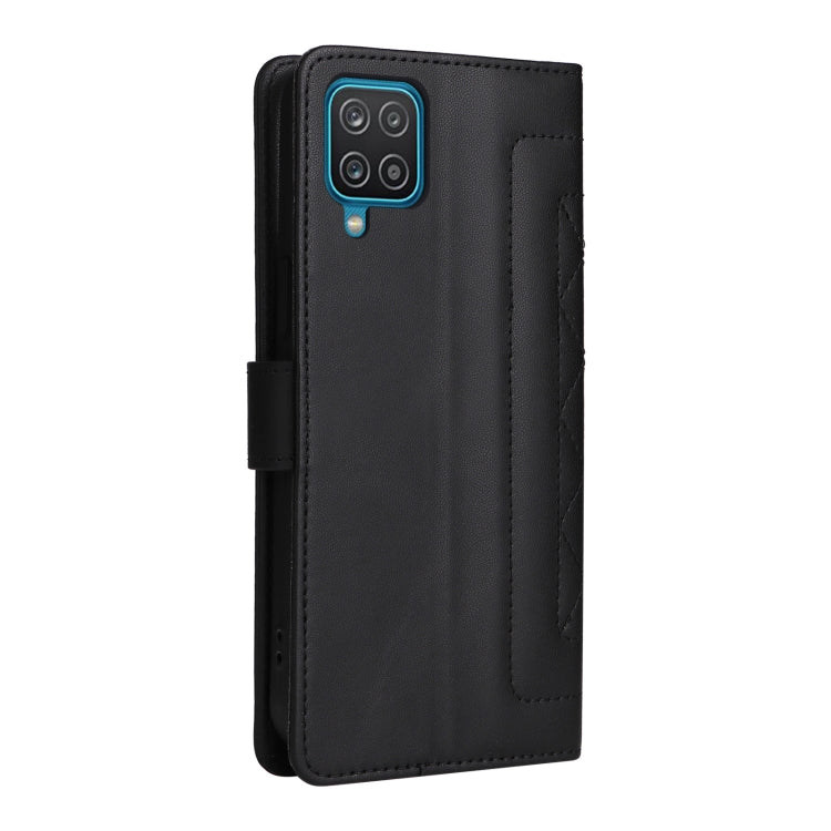 For Samsung Galaxy A12 / M12 Diamond Lattice Leather Flip Phone Case