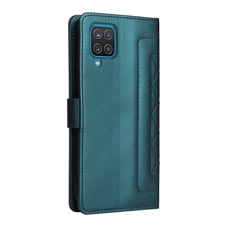 For Samsung Galaxy A12 / M12 Diamond Lattice Leather Flip Phone Case