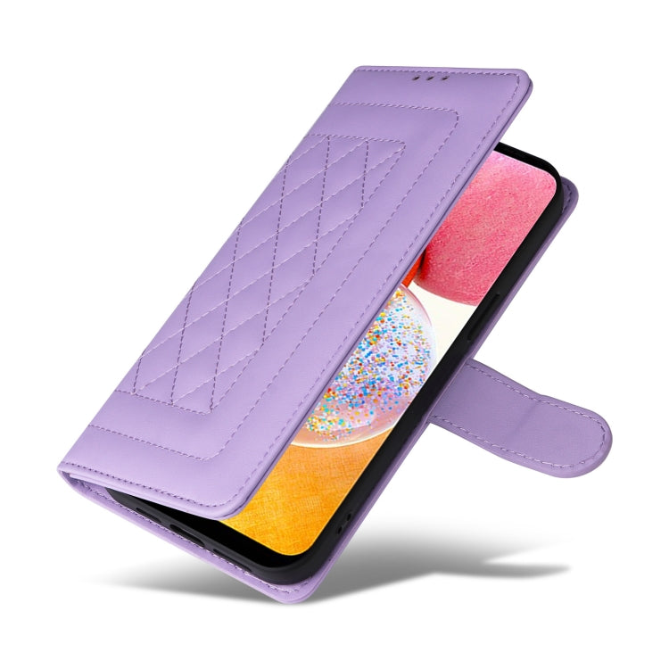 For Samsung Galaxy A14 5G / 4G Diamond Lattice Leather Flip Phone Case