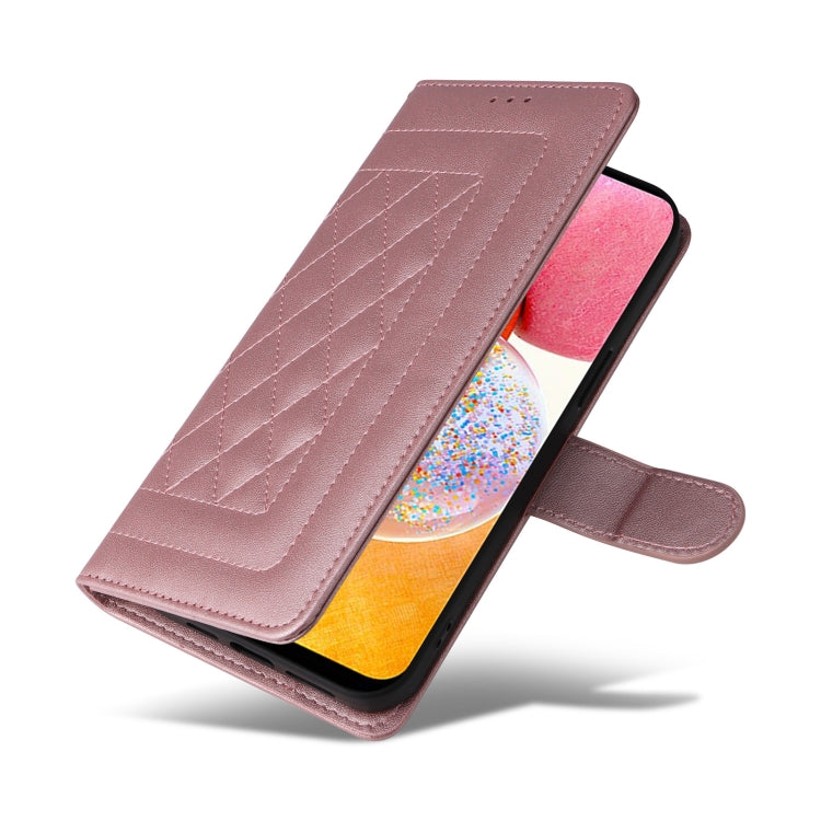 For Samsung Galaxy A14 5G / 4G Diamond Lattice Leather Flip Phone Case