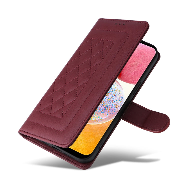 For Samsung Galaxy A14 5G / 4G Diamond Lattice Leather Flip Phone Case