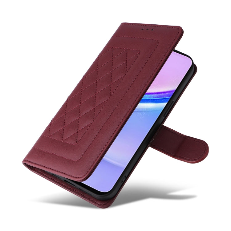For Samsung Galaxy A15 5G / 4G Diamond Lattice Leather Flip Phone Case