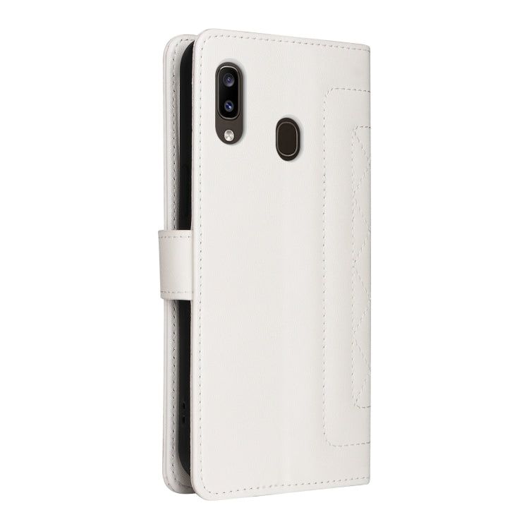 For Samsung Galaxy A20 / A30 Diamond Lattice Leather Flip Phone Case