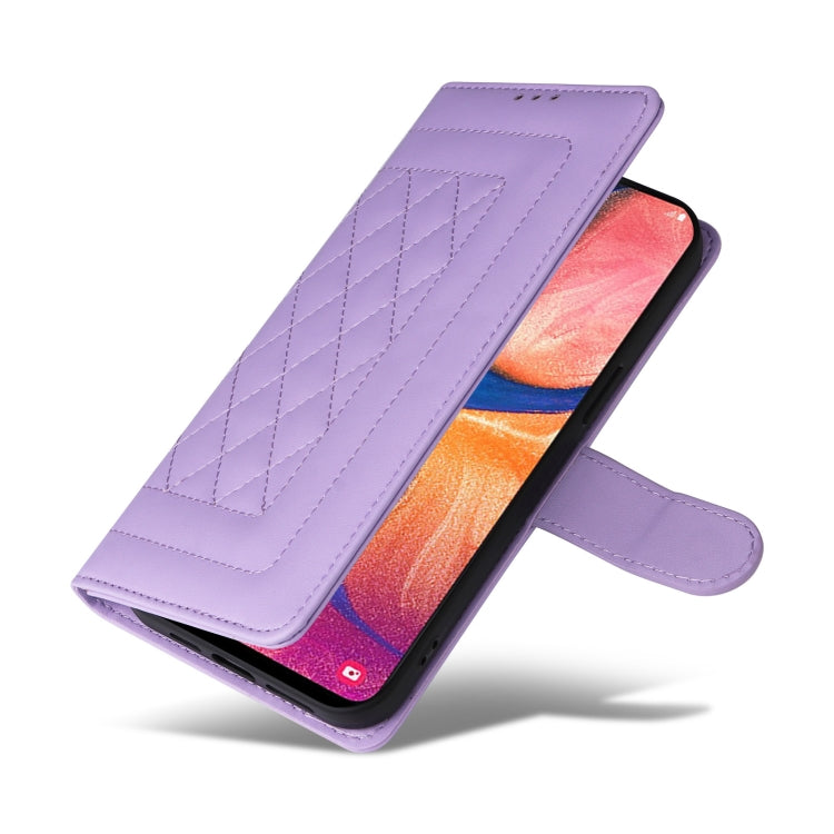 For Samsung Galaxy A20 / A30 Diamond Lattice Leather Flip Phone Case