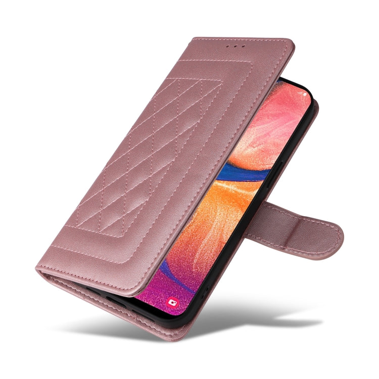 For Samsung Galaxy A20 / A30 Diamond Lattice Leather Flip Phone Case