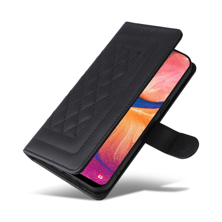 For Samsung Galaxy A20 / A30 Diamond Lattice Leather Flip Phone Case