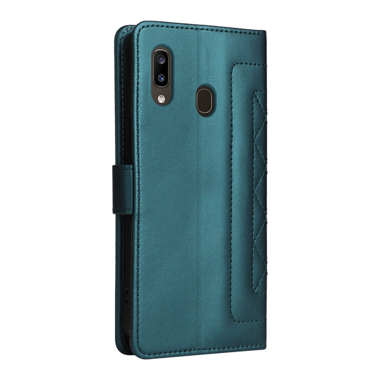 For Samsung Galaxy A20 / A30 Diamond Lattice Leather Flip Phone Case