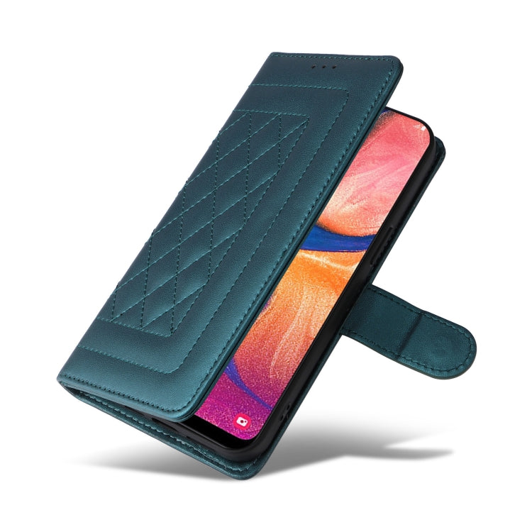 For Samsung Galaxy A20 / A30 Diamond Lattice Leather Flip Phone Case