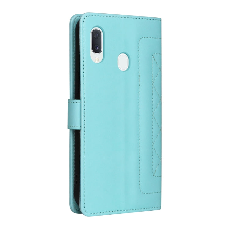 For Samsung Galaxy A20e Diamond Lattice Leather Flip Phone Case
