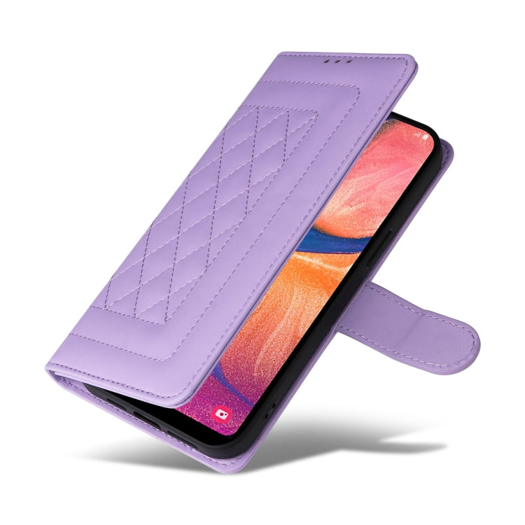 For Samsung Galaxy A20e Diamond Lattice Leather Flip Phone Case