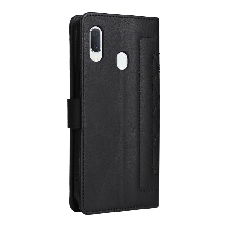 For Samsung Galaxy A20e Diamond Lattice Leather Flip Phone Case