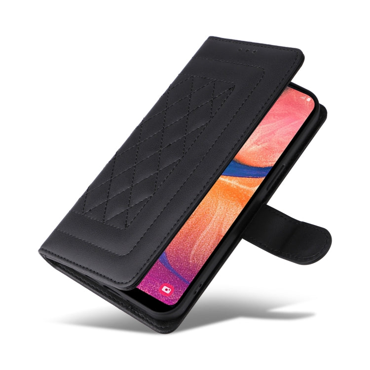 For Samsung Galaxy A20e Diamond Lattice Leather Flip Phone Case