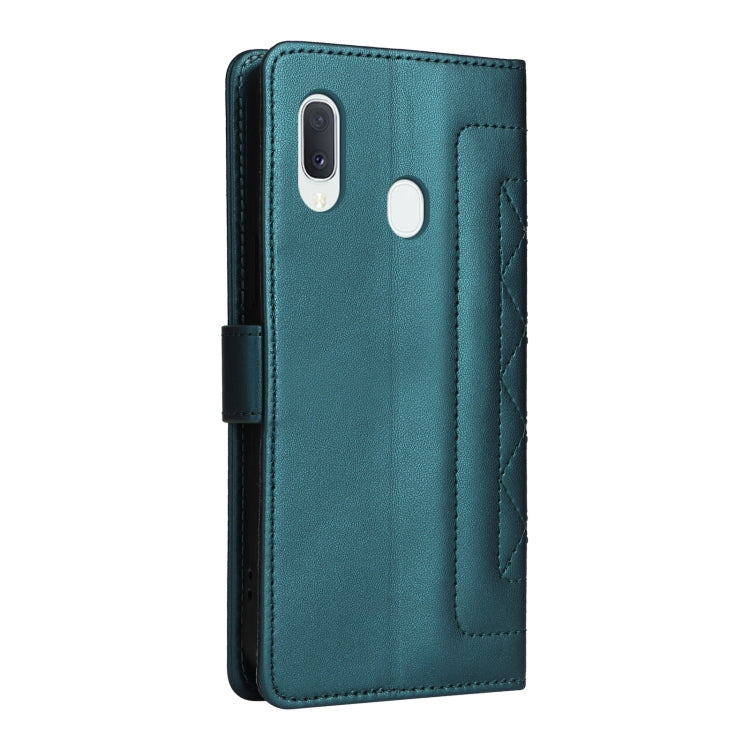 For Samsung Galaxy A20e Diamond Lattice Leather Flip Phone Case