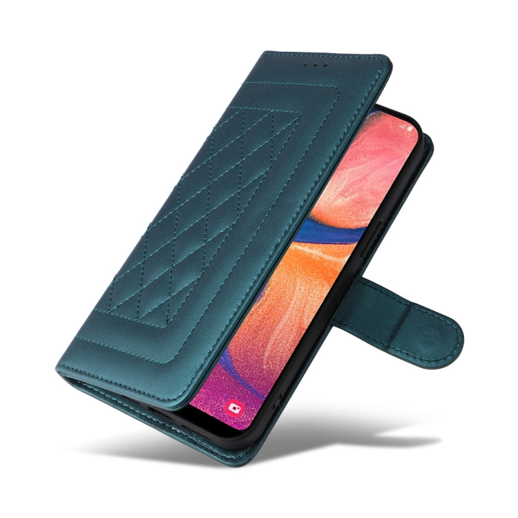 For Samsung Galaxy A20e Diamond Lattice Leather Flip Phone Case