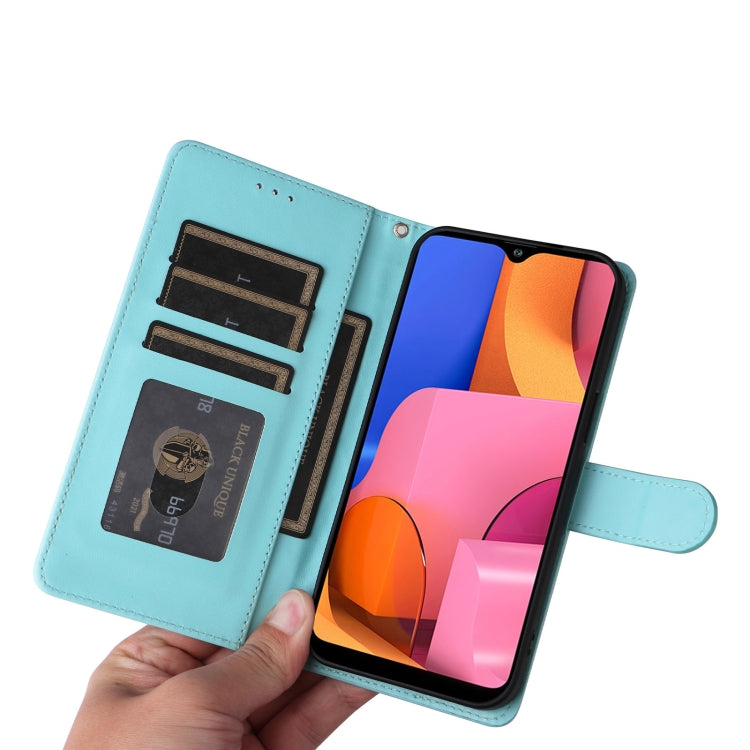 For Samsung Galaxy A20s Diamond Lattice Leather Flip Phone Case