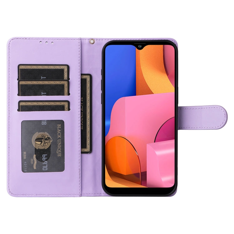 For Samsung Galaxy A20s Diamond Lattice Leather Flip Phone Case