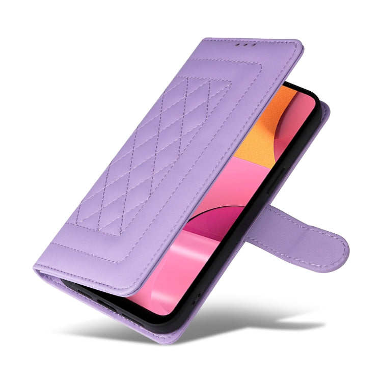 For Samsung Galaxy A20s Diamond Lattice Leather Flip Phone Case