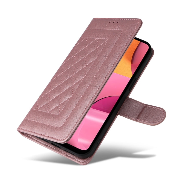 For Samsung Galaxy A20s Diamond Lattice Leather Flip Phone Case