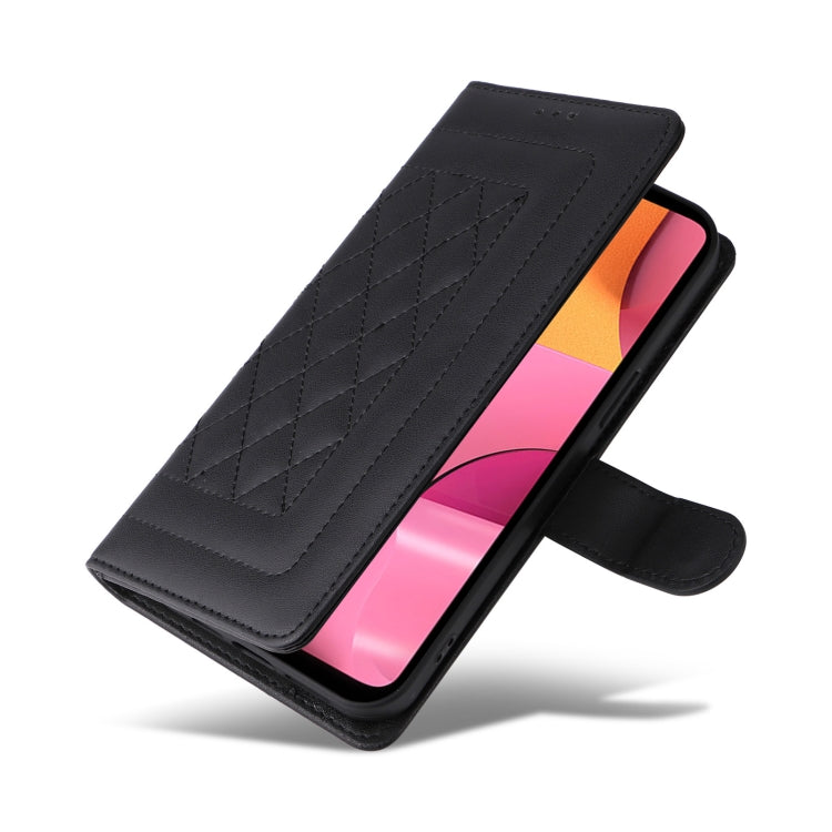 For Samsung Galaxy A20s Diamond Lattice Leather Flip Phone Case