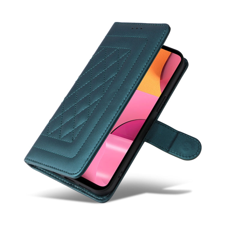 For Samsung Galaxy A20s Diamond Lattice Leather Flip Phone Case