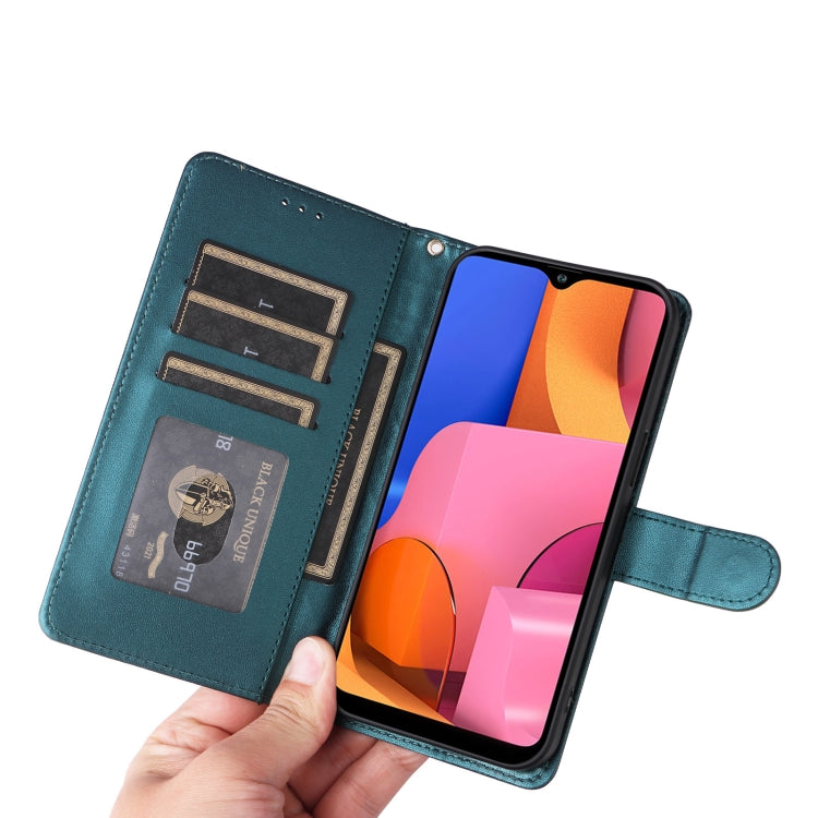 For Samsung Galaxy A20s Diamond Lattice Leather Flip Phone Case