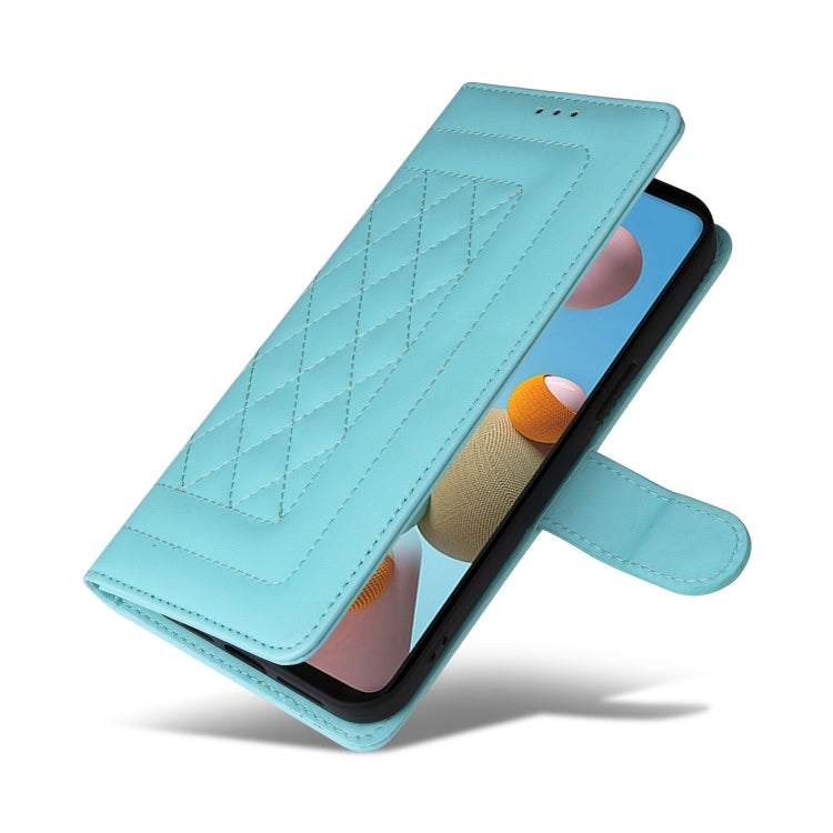 For Samsung Galaxy A21s Diamond Lattice Leather Flip Phone Case