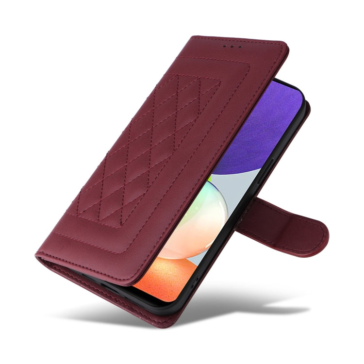 For Samsung Galaxy A22 4G Diamond Lattice Leather Flip Phone Case