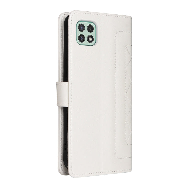 For Samsung Galaxy A22 5G Diamond Lattice Leather Flip Phone Case