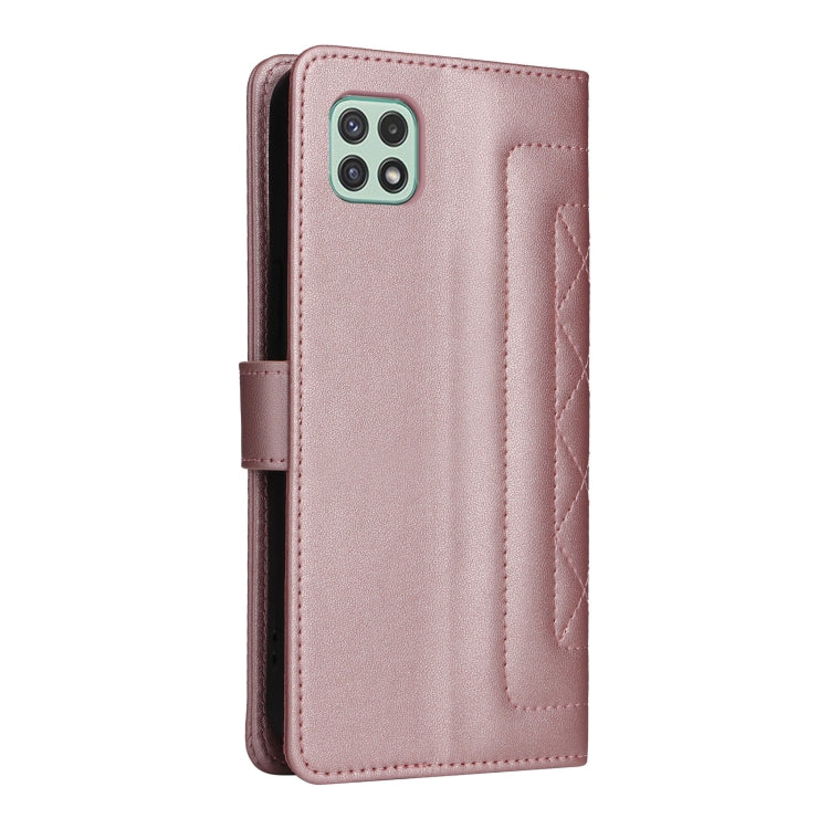 For Samsung Galaxy A22 5G Diamond Lattice Leather Flip Phone Case