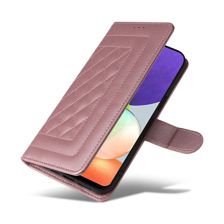 For Samsung Galaxy A22 5G Diamond Lattice Leather Flip Phone Case