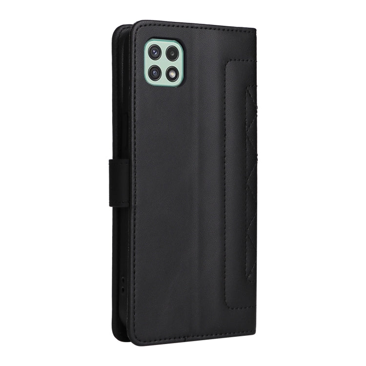 For Samsung Galaxy A22 5G Diamond Lattice Leather Flip Phone Case