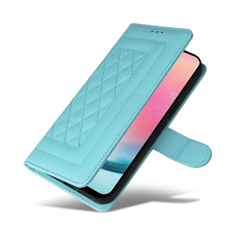 For Samsung Galaxy A24 4G Diamond Lattice Leather Flip Phone Case