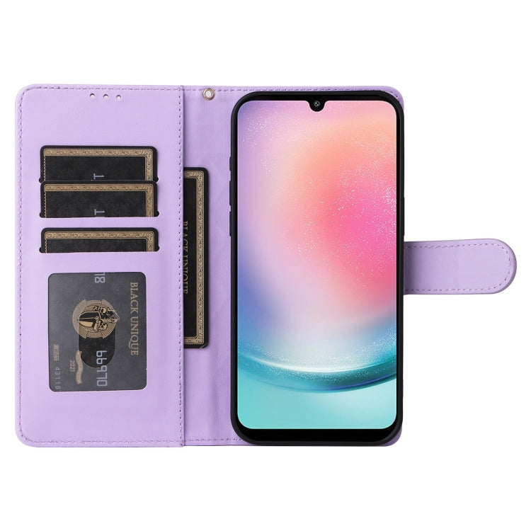 For Samsung Galaxy A24 4G Diamond Lattice Leather Flip Phone Case