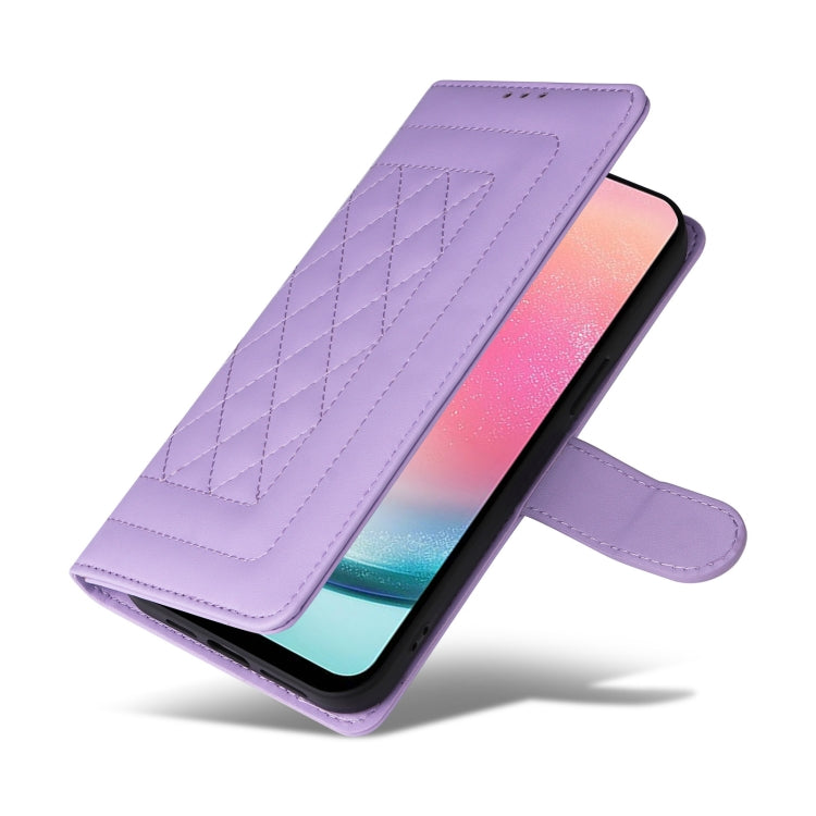 For Samsung Galaxy A24 4G Diamond Lattice Leather Flip Phone Case