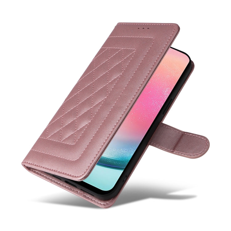 For Samsung Galaxy A24 4G Diamond Lattice Leather Flip Phone Case