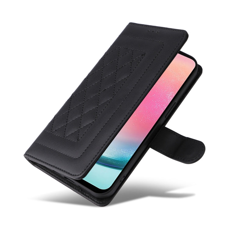 For Samsung Galaxy A24 4G Diamond Lattice Leather Flip Phone Case
