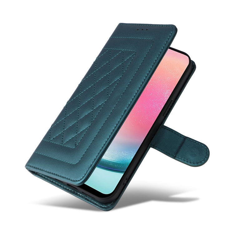 For Samsung Galaxy A24 4G Diamond Lattice Leather Flip Phone Case