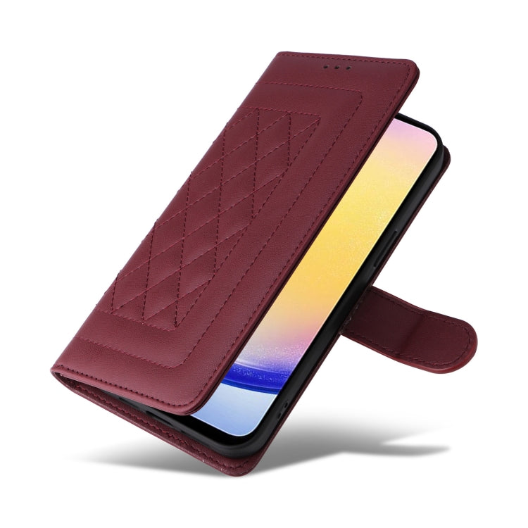 For Samsung Galaxy A25 5G Diamond Lattice Leather Flip Phone Case